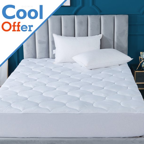 Downcool Basic Mattress Pad King 78x80in Mattress Protector Deep Pocket