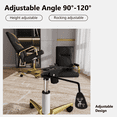 thumbnail image 3 of HomeZeer Black and Gold Office Chair, Swivel High Back Executive Office Chair with Wheels and Arms, Memory Foam Leather Adjustable Height Computer Desk Chairs for Home Office, 3 of 10
