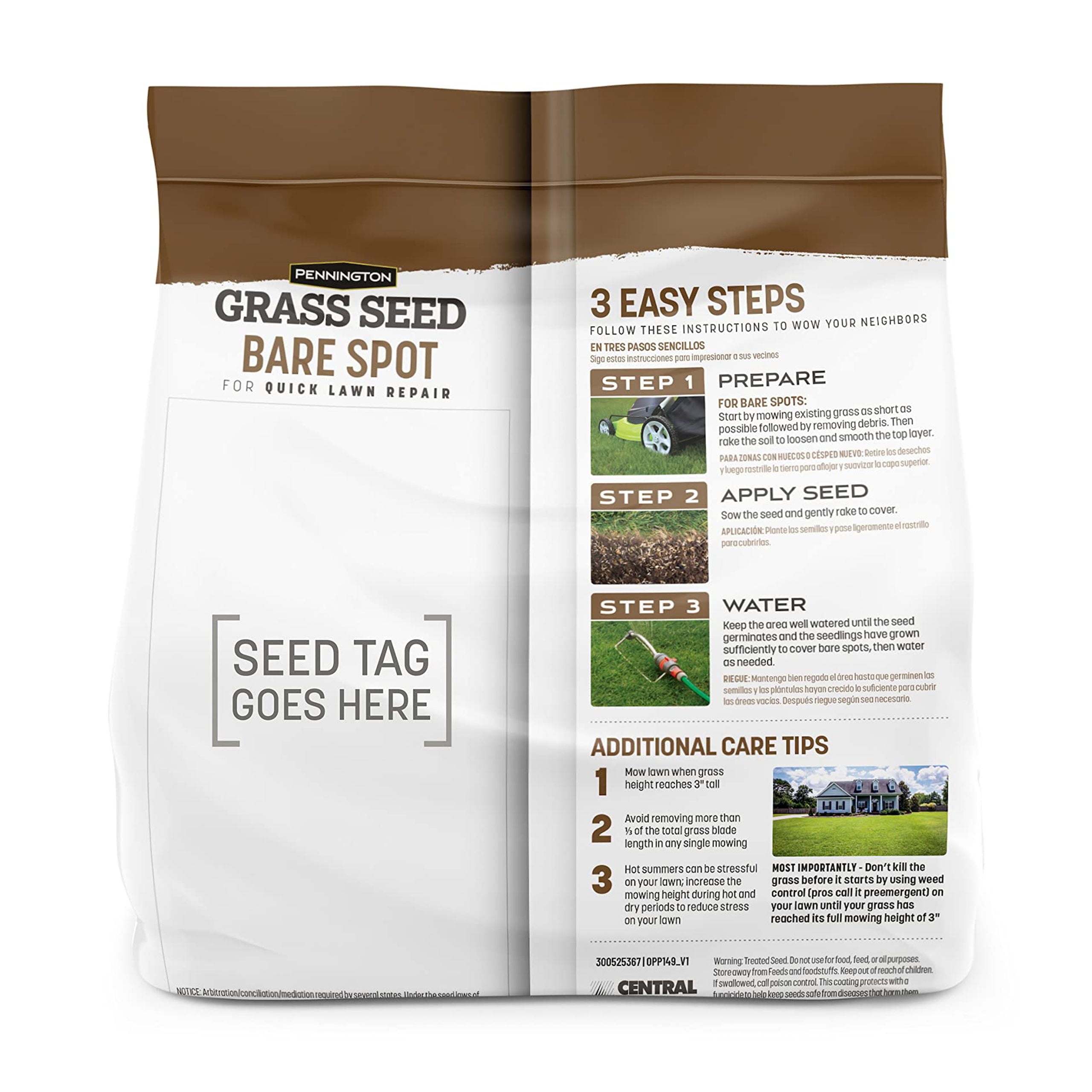 Pennington 100536813 Bare Spot Repair Penkoted Grass Seed Mixture ...