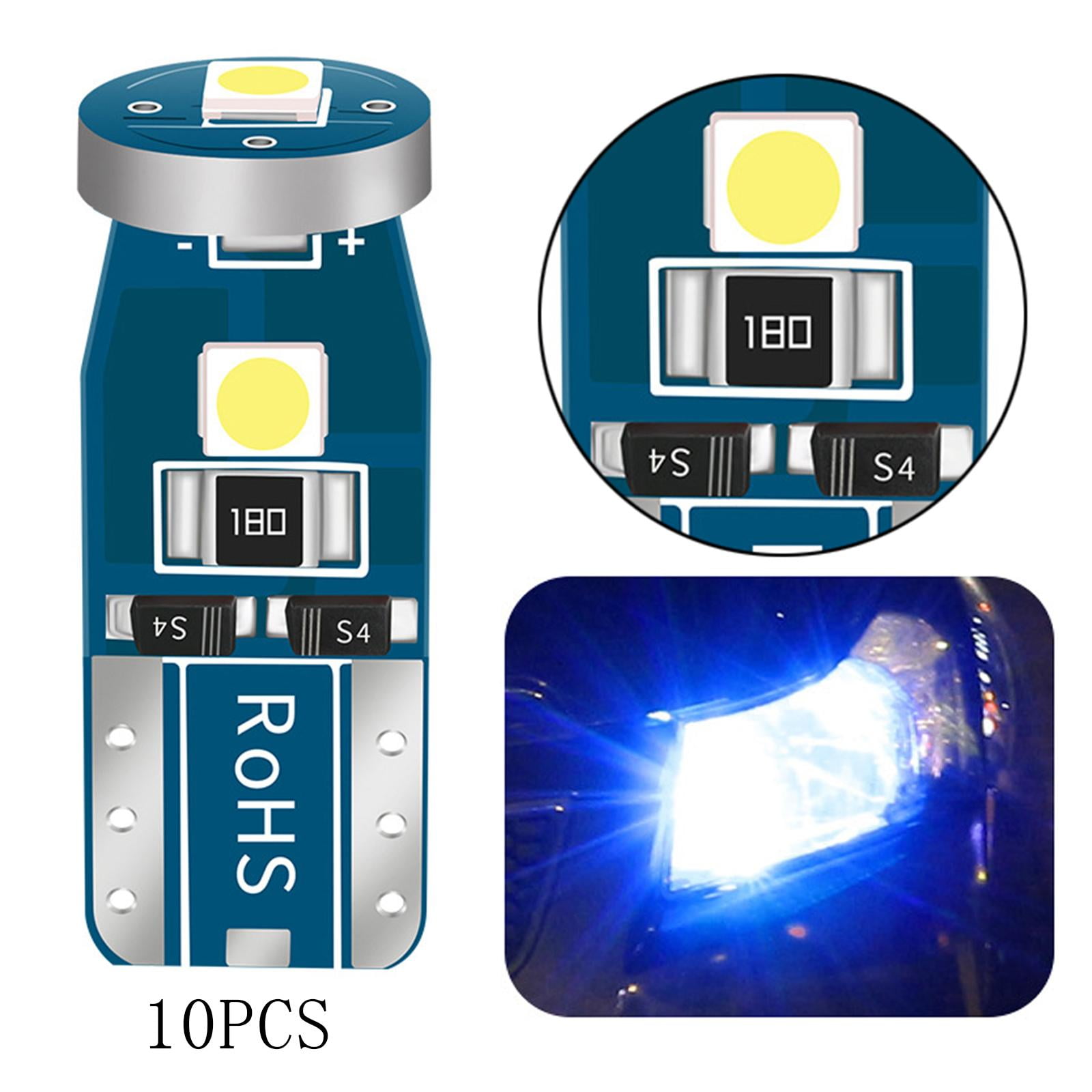 10 Pieses Bright LED Bulbs 6000K 75lm Car Replacements for Lights , Blue light