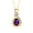 Amethyst, variant on Necklace Yellow Gold Plated Silver Designer Necklace Gemstone &  Diamonds Pendant 18" Chain 9X7MM Amethyst February Birthstone Womens Jewelry Silver Necklace