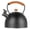 Black, variant on MegaChef 3.2 Quart Whistling Tea Kettle with Wood Grain Nylon Cool Touch Handle, Matte
