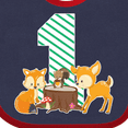 thumbnail image 4 of Inktastic One Years Old with Woodland Animals Boys or Girls Baby Bib, 4 of 4