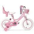 thumbnail image 6 of XJD Girls Bike for Toddlers 3-9 Years Old Kids, 14 Inch Kids Bike with Training Wheels, Streamers, Basket and Doll Seat, Children Bicycles with Handbrake, 6 of 16