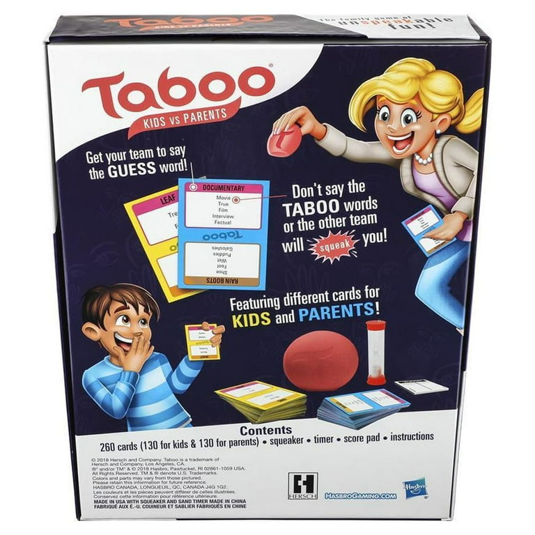 Hasbro Taboo Junior Vs Adults Classic Family Board Game
