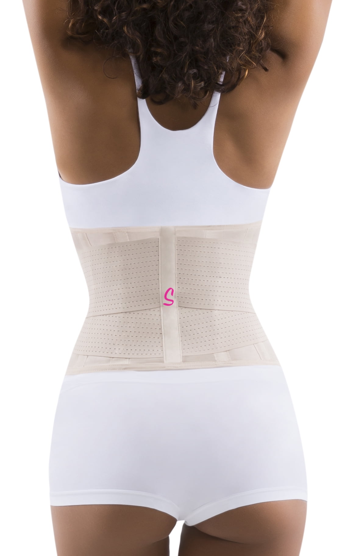 Sbelt Waist Trainer Hourglass Belt ? Women?s Body Cincher Sport Shapewear  (Small/Medium, Beige)