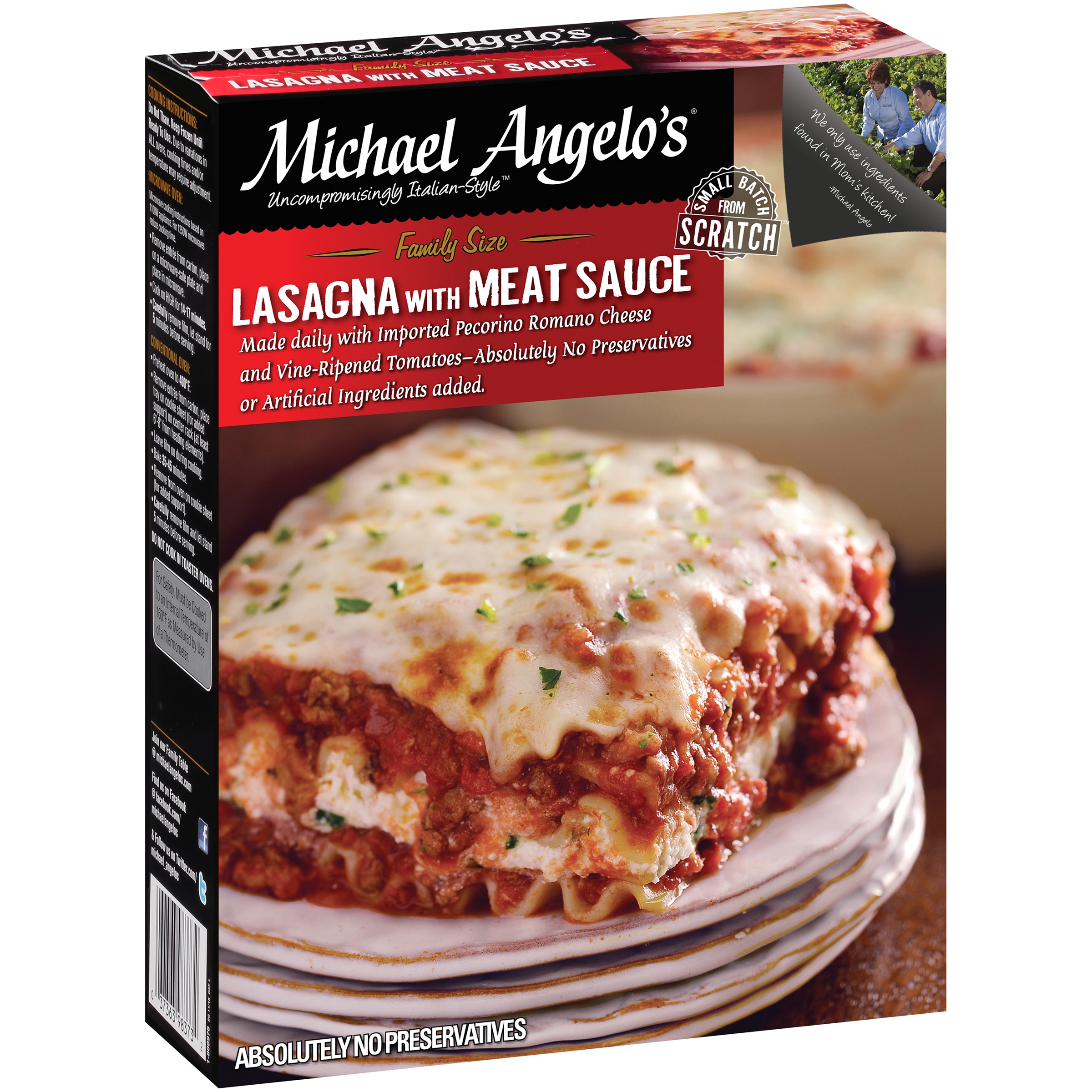Michael Angelo's Lasagna with Meat Sauce 32 oz. Box by Michael Angelo's Gourmet Foods, Inc.