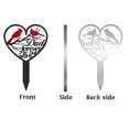 thumbnail image 5 of Grave Decorations for Cemetery Memorial Dad Robin Stake Cemetery Decorations for Grave Sympathy Gift Metal Yard Art for Outdoor Lawn Remembrance Gift for Loss of Dad, 5 of 5