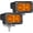 Amber, variant on 3" Red LED Pod Lights 2PCS, Off Road Auxiliary Backup Cube Fog Driving Rear Chase Light Bar for Truck UTV Pickup Boat, Hunting Fishing Emergency Safety Signal Work Lights