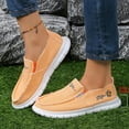 thumbnail image 2 of Womens Shoes,Canvas Sneakers Comfortable Lightweight for Outdoor Casual Wear Canvas Sneakers for Everyday Walking,Shoes for Women,Yellow,6, 2 of 9