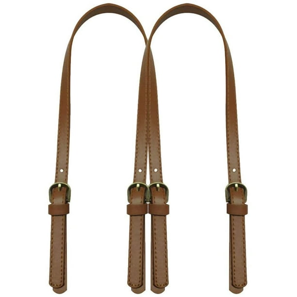 2 Pcs Adjustable Leather Shoulder Straps Replacement Handbag Handles Tote  Bag Crossbody Pouch Belt for DIY Craft Bag Making 6771cm (Brown) 