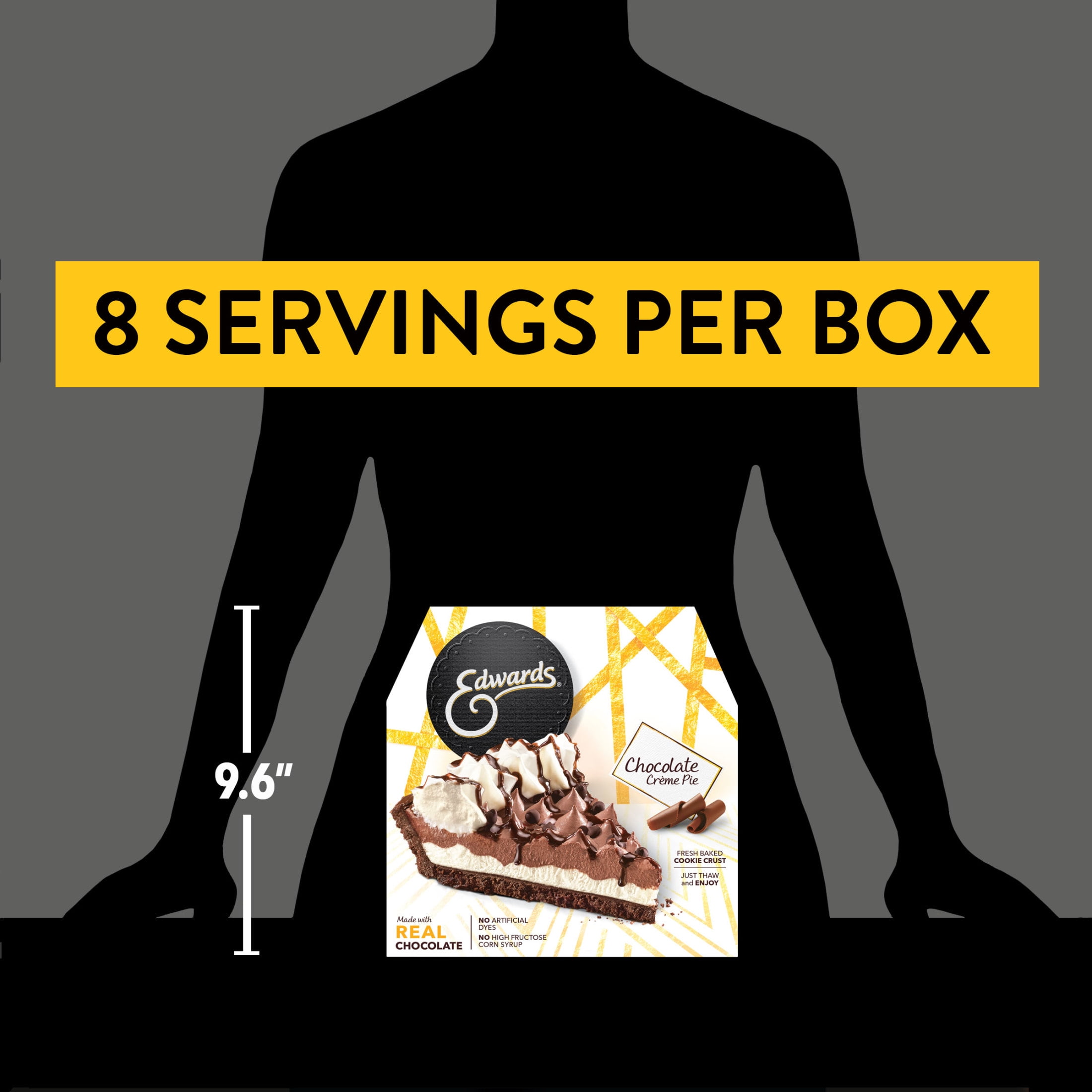 Edwards Premium Desserts Frozen Chocolate Crème Pie, 25.5 oz