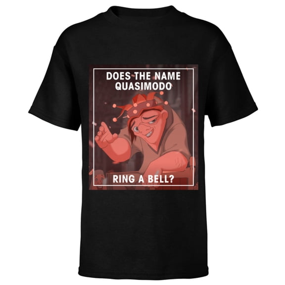 Disney The Hunchback of Notre Dame Quasimodo Funny T-Shirt - Short Sleeve T-Shirt for Kids - Customized-Black