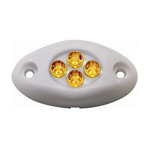 Innovative Lighting 004-1200-7 Surface-Mount 4 LED Courtesy Light - Amber LED with Chrome Case
