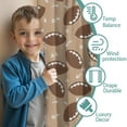 thumbnail image 3 of Blackout Kids Curtains,Football with Symbols Pattern Childrens Insulated Curtains Set Of 2,Bedroom Essentials,Toddler Room Decor 52"x84", 3 of 5
