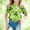 Green, variant on St Patricks Day Shirt Girls Funny Shamrock Short Sleeve Trendy Crew Neck Pullover Tops Girls' Tops, Tees & Blouses 8-9 Years