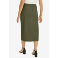 thumbnail image 2 of Jessica London Women's Plus Size Chino Faux Wrap Skirt, 2 of 4