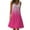 Pink, variant on Alkepwun Women's Summer Sleeveless Beach Dresses Tye-Dye Scoop Neck Tiered Flowy Pleated Casual A Line Sundress Plus Size