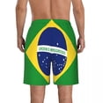 thumbnail image 3 of Mens Swimwear Swim Shorts Trunks Brazil Flag Beach Board Shorts Swimming Swimsuits Mens Running Sports Surffing shorts, 3 of 6