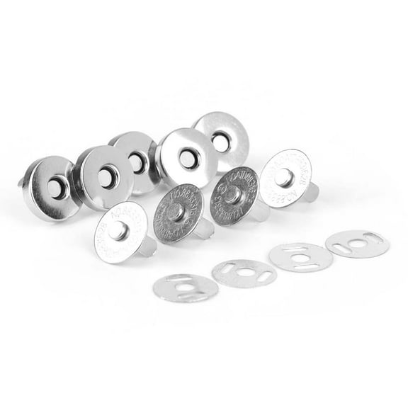 Mgaxyff 50Pcs 14mm Metal Magnetic Snaps Fastener Round Button Buckle Clothes Accessories, Round Magnetic Button, Magnetic Snap Buckle