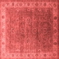 thumbnail image 1 of Ahgly Company Indoor Square Oriental Red Industrial Area Rugs, 5' Square, 1 of 4