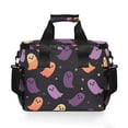thumbnail image 7 of FORMRS Insulated Cooler Bag 24 Cans Capacity Soft Leakproof Lunch Box with Side Pockets, Halloween Purple Ghosts, 7 of 7