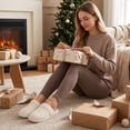 thumbnail image 2 of Ecetana Women's Slippers Soft Plush Slippers Non-slip Warm Home Shoes Memory Foam Slippers, 2 of 7