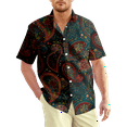 thumbnail image 5 of Mens Short Sleeve Paisley Printed Shirt Button Casual Work Summer Hawaiian Shirts, 5 of 12