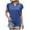 Blue, variant on Yyeselk Summer Women Cotton Shirts Casual Flutter Short Sleeves V-Neck Cozy Blouses Fashion Pure Color Loose Fit Ladies Tops Tunic Pink S