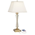 thumbnail image 3 of Stiffel Heath 31 5/8" Tall Large Traditional End Table Lamp USB Port Luxe Gold Finish Metal Crystal Single Living Room Charging, 3 of 9