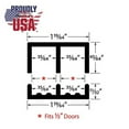 36 Inch Long Black Plastic Sliding Door Track Set for 1/2" Thick Panels (Pack of 1) by Outwater