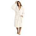 thumbnail image 5 of Naittoop Womens Twist Fleece Robe with Hood Soft Cozy Winter Warm Plush Bathrobe After Spa Shower Fall Belted Fuzzy Bath Robe, 5 of 5