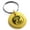 Gold, variant on Stainless Steel Tree of Life Yin Yang Engraved Small Medallion Circle Charm Keychain Keyring