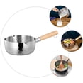 thumbnail image 4 of 1Pc Stainless Steel Milk Pot Practical Wooden Handle Noodle Soup Pot Stockpot, 4 of 8