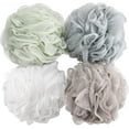 thumbnail image 2 of 4 Pack Bath Loofahs Body Puffs for Shower, 60g/pcs Shower Sponges Sponges Exfoliating（color random）, 2 of 2