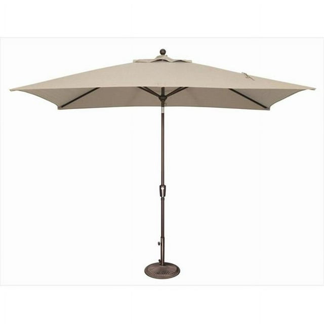 SimplyShade 6 x 10 ft. Rectangle Push Button Tilt Market Umbrella Beige