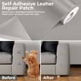 thumbnail image 2 of Self Adhesive Leather Repair Tape Kit, 20"x 54" Leather Repair Patch for Furniture, Leather Repair Patch for Car seat, Sofas, Couch, Boat Seat （Gray ）, 2 of 7