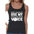 thumbnail image 1 of Awkward Styles Women's Don't Make Me Use My Bowling Mom Voice Graphic Tank Tops White Gift Idea, 1 of 4