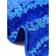 thumbnail image 5 of INSPIRE CHIC Women's Top Sequin Glitter Short Sleeve Cropped Round Neck Tassel Cocktail Party Sparkly Top S Royal Blue, 5 of 5