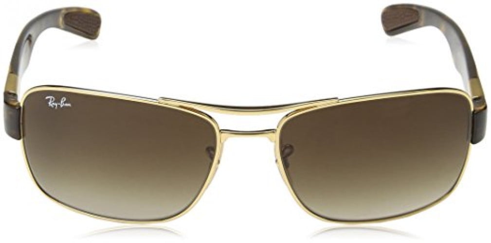 Ray-Ban Men's Gradient Active RB3522-001/13-64 Gold Aviator Sunglasses