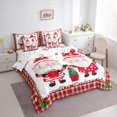 thumbnail image 3 of jejeloiu Cute Father Christmas Bedding Comforter Set 7-Piece,Merry Xmas King Bedding Sets,Happy New Year Bed Sheets For Girls Boys,Reathable Home Decor Reversible, 3 of 8
