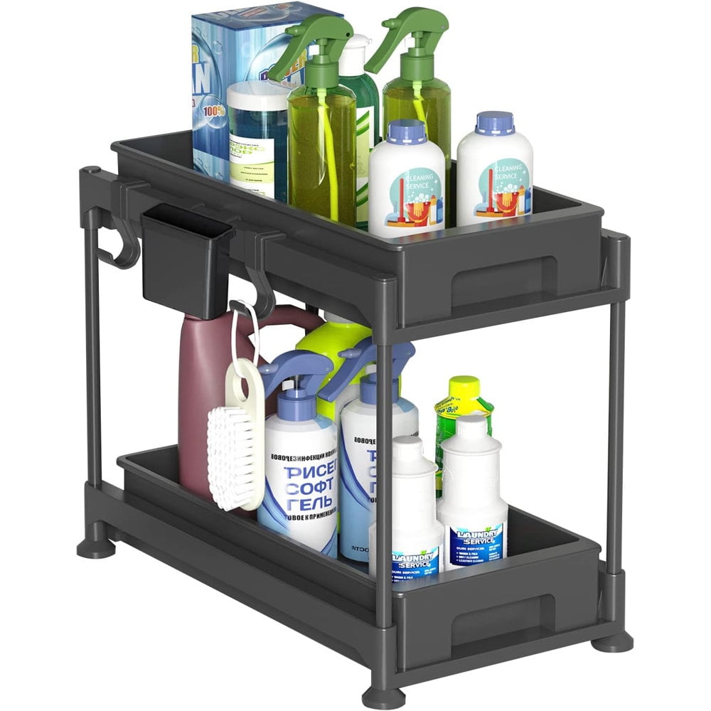 ShadeMart Under Sink Pull Out Organizer Shelf Cabinet Storage Shelves
