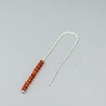 thumbnail image 6 of GemInspire 925 Sterling Silver Natural Carnelian Beads Threader Earring, Gemstone Earring For Women, Handmade Jewelry, Gift For Her (Carnelian), 6 of 9