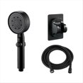 thumbnail image 3 of Juego de Cabezal de Ducha Negro Ajustable de 3 Piezas con Soporte de Pared + Manguera, Cabezal de Ducha de Alta Presión Que Ahorra Agua, 3 of 5