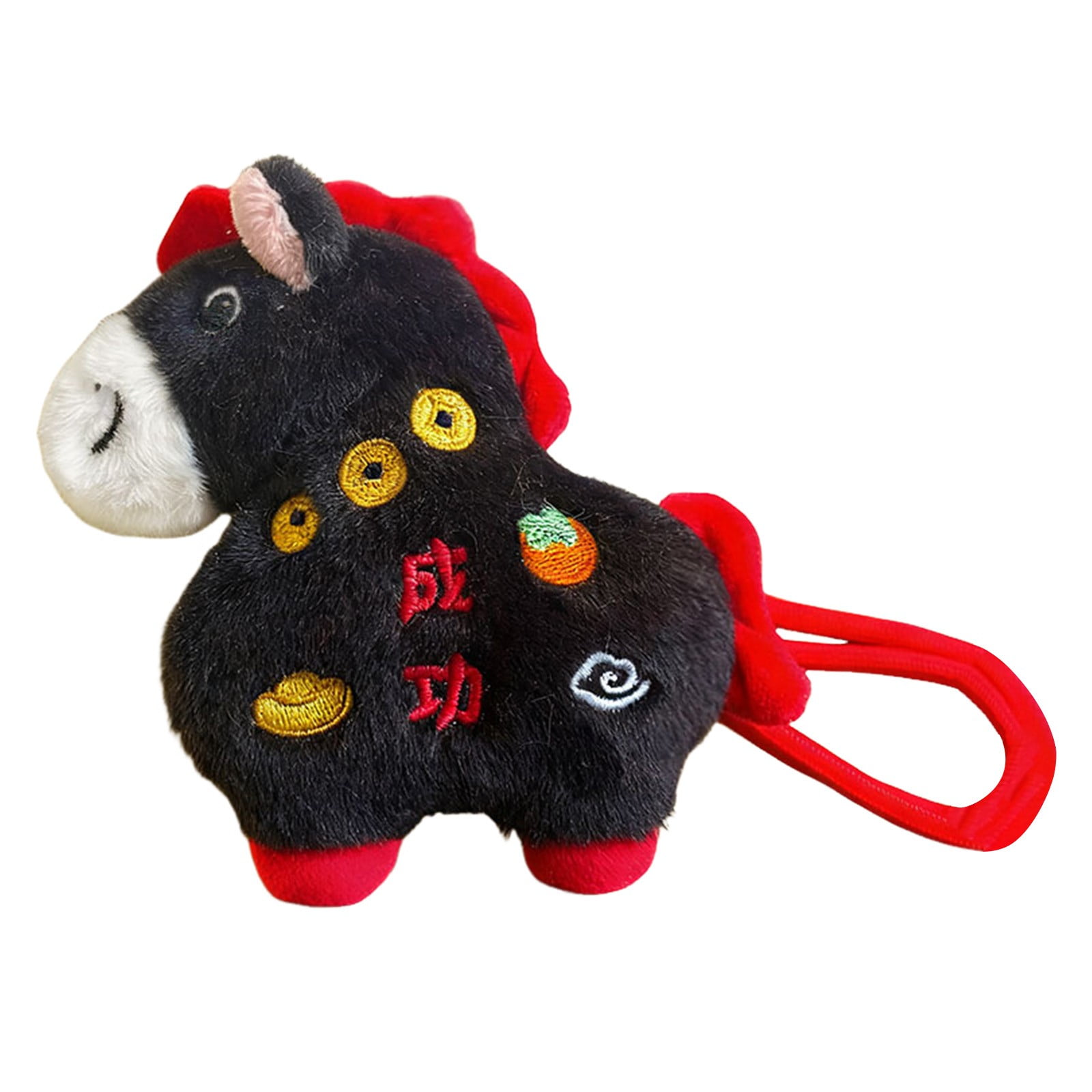 Cute Horse Plush,Blessing Pendant Ornament,4.7"Stuffed Animal,Cute Chinese Decor,2026 Year of The Horse Chinese New Year Ornaments,Hanging Horse Plush Toy Keychain,Cute Holiday Gift for Car Bag 1Pc