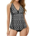 thumbnail image 1 of GPOECD Womens Tankini Tops Printed Flowy Skirted Racerback Summer No Bottom Bathing Suit Tops for Women Grey,XL, 1 of 4