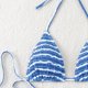 thumbnail image 5 of Trajes de baño Amzcrzy Tankini para mujer, trajes de baño, trajes de baño, bikini con control de abdomen, bikini de moda cómodo, traje de baño de color liso para mujer, conjuntos de bikinis azul, M, 5 of 7