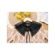 thumbnail image 5 of INSPIRE CHIC Cuello Falso Desmontable, Mini Capa de Bordado Semi-Translúcido para Blusa Negro-1, 5 of 5