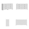 thumbnail image 4 of WIAWG 63" Dresser for Bedroom,6 Drawer Dresser, Chest of Drawers, Rustic Drawer Cabinet for Living Room Hallway Office, White Wood Grain, 4 of 9