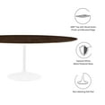 thumbnail image 5 of Modway Lippa 78" Oval Wood Grain Dining Table in White Cherry Walnut, 5 of 7